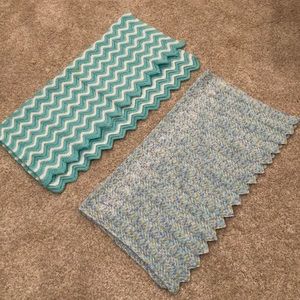 Hand knit baby blankets